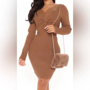 NWT Fashion Nova | Give Me Plans Sweater Dress (L)